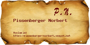 Pissenberger Norbert névjegykártya